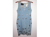 Ferretti denim dress with metal rings - size 6