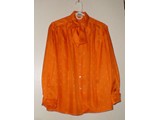 Hermes Orange Bee jacquard blouse with tie