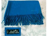 Hermes Turquoise Cashmere Shawl - 71x21