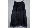 Vintage black tulle slip/skirt- circa 1940s - size S